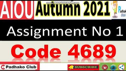 ⏩ AIOU Code 4689 Solved Assignment No.1 Autumn 2021 || Level: MSc sociology
