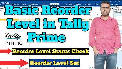How to set Reorder Level in Tally Prime || Basic Reorder Level in Tally Prime II