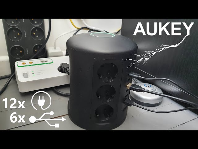 Les multiprises et moi 🔌Tour Multiprise Aukey parasurtenseur 12