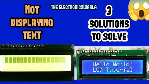 16X2 LCD not displaying Text | 16X2 LCD display text error | I2C LCD ke saare error solve #lcd