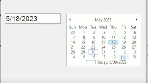 Month Calendar Control on Textbox