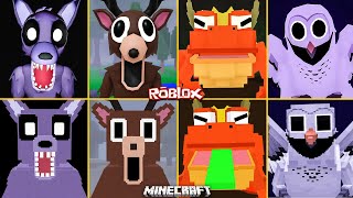 ROBLOX 99 Nights in the Forest ALL JUMPSCARES vs MINECRAFT #2
