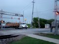 Commuter Train Almost Hits Truck! Close Call!
