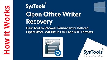 ODT Recovery Software by SysTools | Best Tool for OpenOffice Writer Recovery | ODT File Recovery
