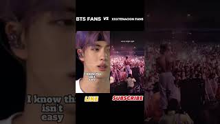 Video thumbnail of "FAN RIVALRY |  BTS FANS VS XXXTENACION FANS  #shorts #xxxtentacion #bts"