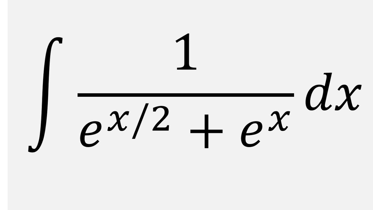 Integration By Substitution Integral Of 1 e x 2 E x Dx YouTube integration-by-substitution-integral-of-1-e-x-2-e-x-dx-youtube