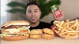 MCDONALD'S MUKBANG | *NEW* SAWEETIE MEAL | BACON BIG MAC BURGER, CHICKEN NUGGETS, \& FRENCH FRIES!