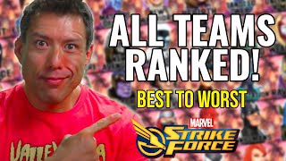 ALL TEAMS RANKED BEST TO WORST- September 2023 - Marvel Strike Force Tier List