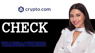 How To Check Transaction History On Crypto Com  Step By Step (2025)