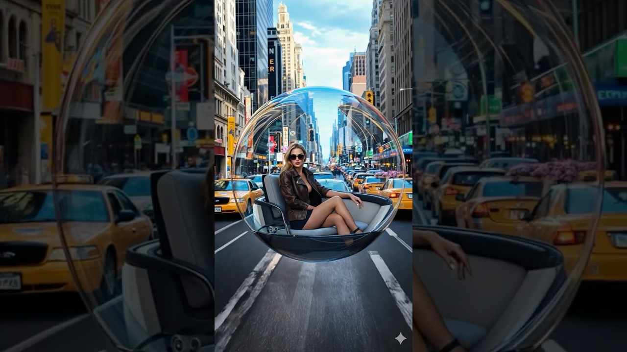 AI Flying Vehicle Stuns New York City Traffic – The Future of Mobility #AIrobot #FlyingCar