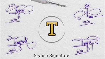 Creative signature design with letter T || Signature making tutorial