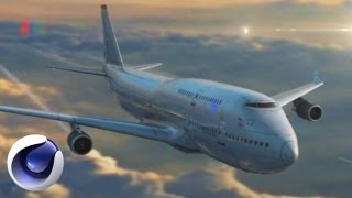 картинка: Создание классной сцены с самолетом в Cinema 4D