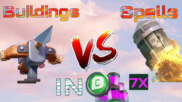 BUILDINGS VS SPELLS IN LEGENDARY INFINITE ELIXIR | 7X ELIXIR | CLASH ROYALE