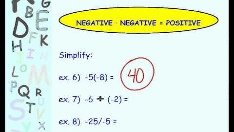 Multiplying & Dividing Real numbers video