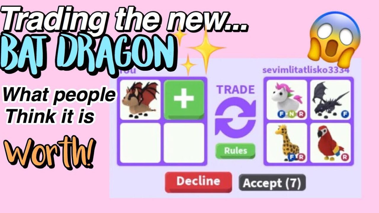 What People Will Trade For A Bat Dragon In Adopt Me Giveaway