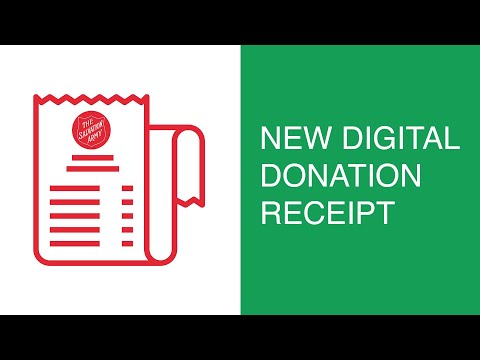 New Digital Donation Receipt - The Salvation Army