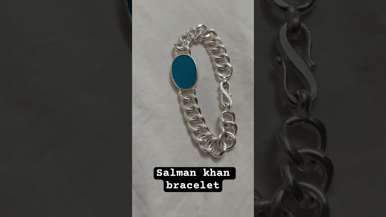 Buy Ishtyle Adda Blue Stone Silver Bracelet For Men | Salman Khan Bracelet  | Free size at Amazon.in