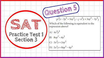 SAT Paper Practice Test 1 - Section 3 - Question 5 - Math, No Calculator