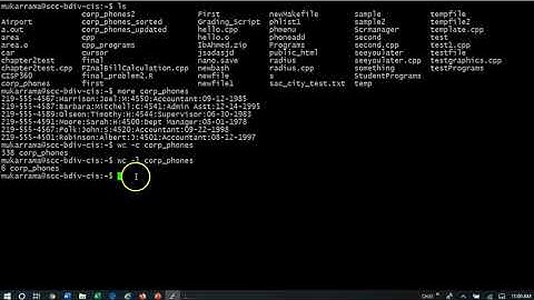 CISC 323 MO 5 Advanced File Processing using wc, grep and sed