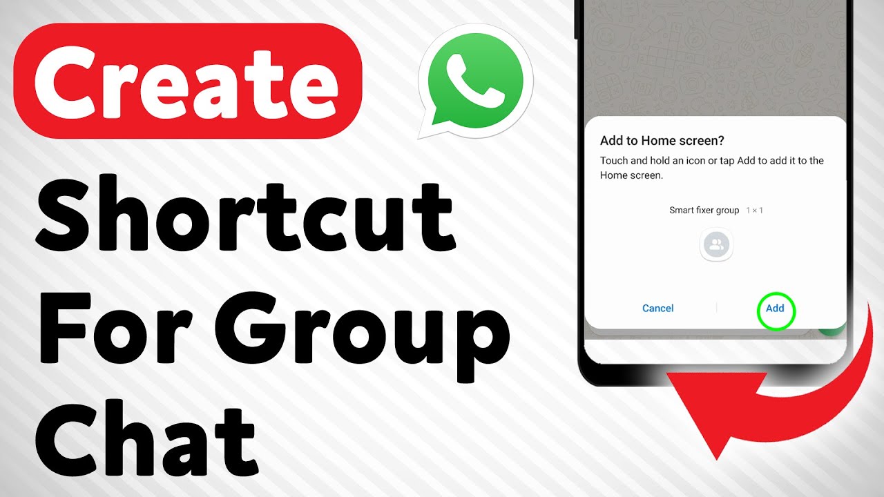 How To Create A Shortcut For A Group Chat On WhatsApp (Updated) - YouTube