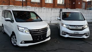 Хонда Степвагон и Тойота Ной - Сравнение микроавтобусов