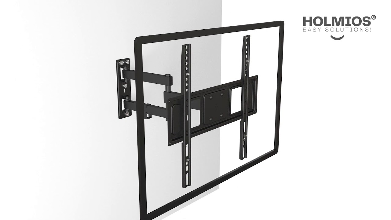 Soporte Tv Pared Giratorio, Inclinable - H55018 HOLMIOS, 32 , 70 , 75x75 /  100x100 / 100x150 / 100x200 / 150x100 / 150x150 / 200x100 / 200x200 /  300x200 / 300x300 / 400x200 / 400x300 / 400x400, Negro