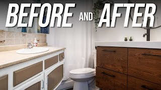 Details Under $1500 DIY Modern Bathroom Renovation || Before and After Guide