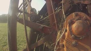 Allis Chalmers Rotobaler baling third cutting hay 2021 by Sandknob Restorations 892 views 2 years ago 5 minutes, 33 seconds