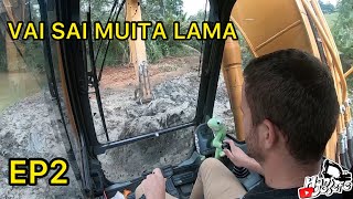 MEGA LAGOA NO PÂNTANO EP2 ESCAVADEIRA HIDRÁULICA