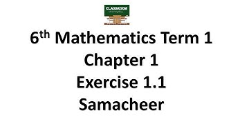 Numbers | 6th maths term 1 chapter 1 exercise 1.1
