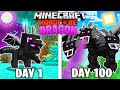 I Survived 100 Days as a ENDER DRAGON in HARDCORE Minecraft!