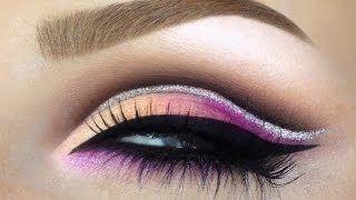 Colorful Cut Crease Wedding Bridal Makeup Tutorial / Pink Peach Purple Make-up