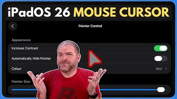 How to set up the MOUSE POINTER in iPadOS 26
