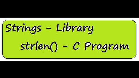 STRLEN  C  PROGRAM  DEMO