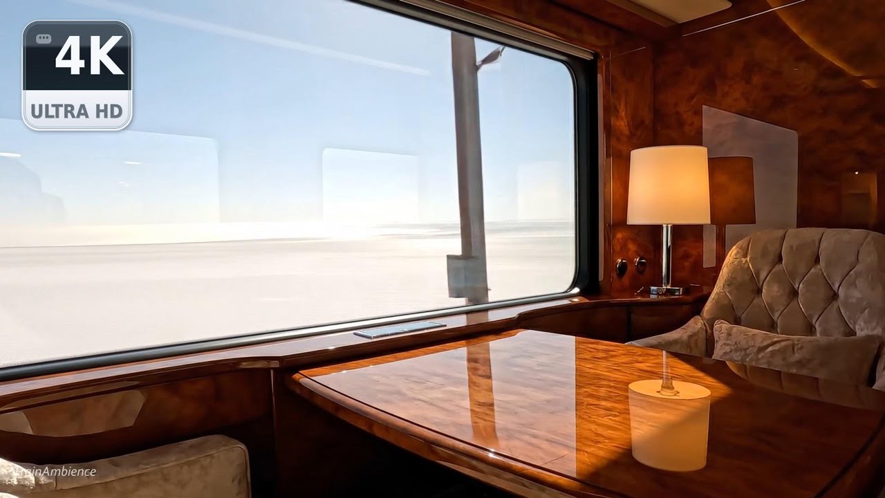 1 Hour Train Ambience 🚆 | Desert Window View 4K (Real Sounds, NO Music)