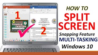 how to split screen on windows  10 for multi-tasking || snap feature