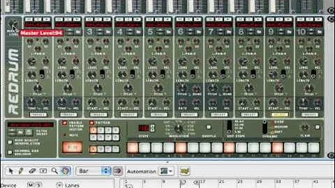 Reason 4 ReDrum Beat Programming