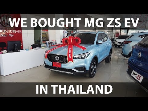 Taking delivery of MG ZS EV in Thailand