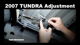 How to adjust parking brake on TUNDRA