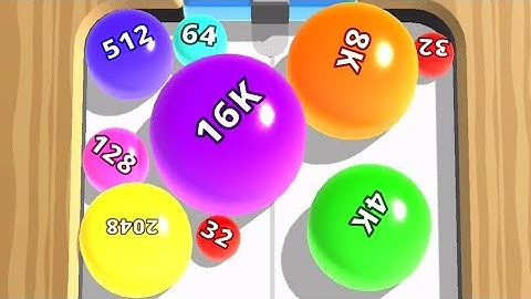 2048 Merge Balls - (16k,32k) Level Up Balls Numbers, Math Games Satisfying Mobile Game Blob (Part 4)