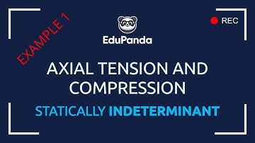 Axial tension and compression - statically INDETERMINATE examples (ex 1)