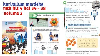 Matematika kelas 4 kurikulum merdeka volume 2 halaman 34, 35, 36, 37, 38