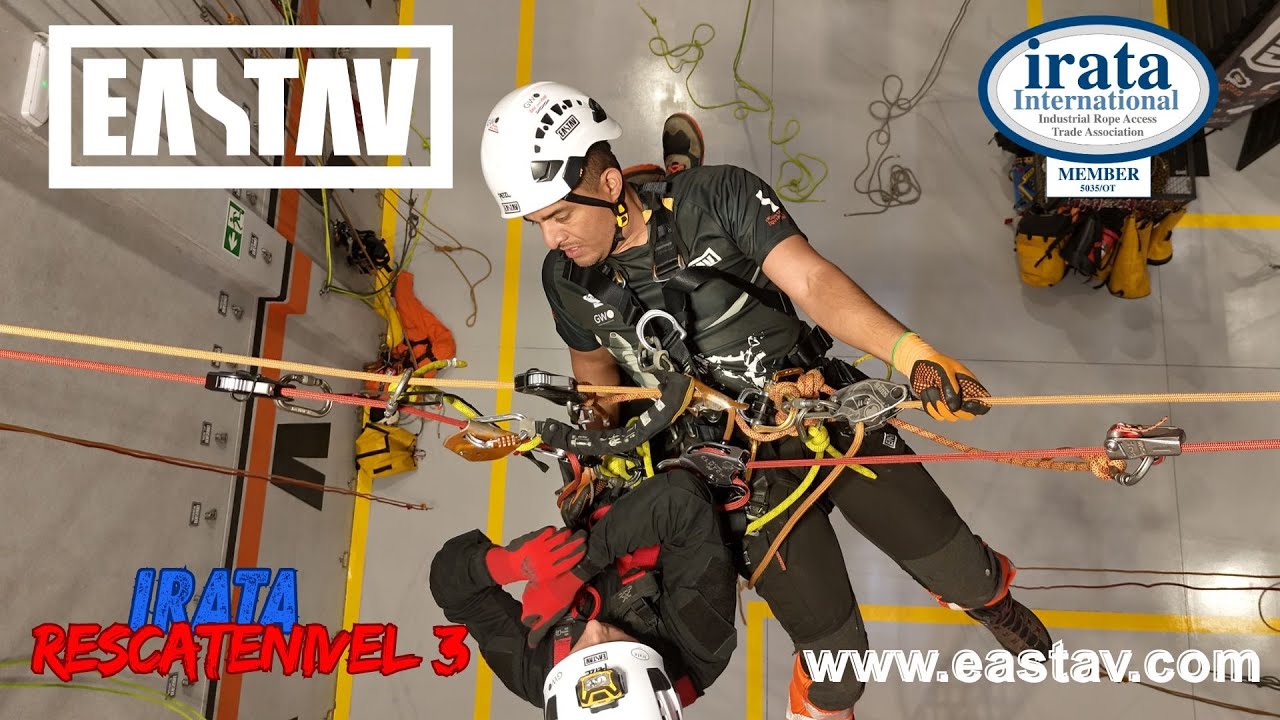 ✅ Rescate nivel 3 IRATA | Maniobras en fraccionamiento largo y cambio de cuerdas