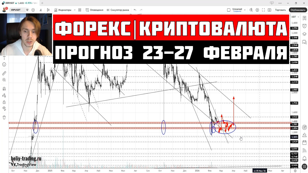 Прогноз Форекс и Криптовалюта на 23 - 27 февраля 2026: Доллар, Рубль, Биткоин, Золото, Нефть, S&P500