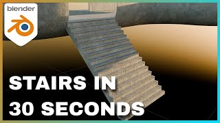 How to MAKE stairs in BLENDER in 30 Seconds - Blender Quicktip 008