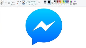 How to draw Messenger Logo on Computer using Ms Paint | Facebook Messenger Logo.