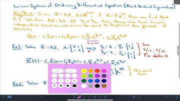 Real distinct eigenvalues - Systems of ODE