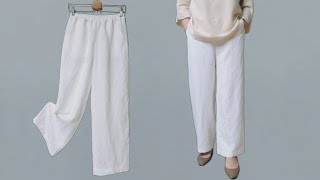 쉽고 빠르게 만드는 와이드 팬츠 (통바지) Easy and quick to make wide pants