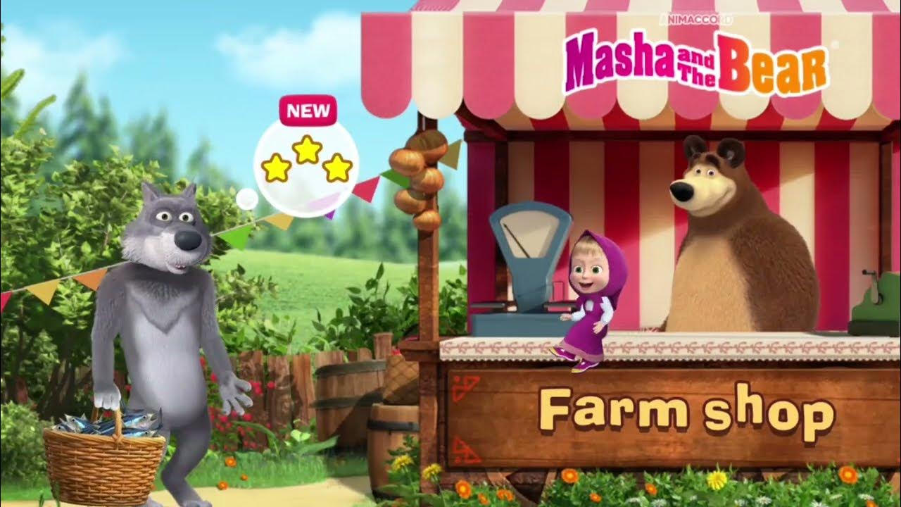 Masha and the Bear ll Bear fishing in the river l The Farm Masha and The  Bear l Animation Cartoon - YouTube