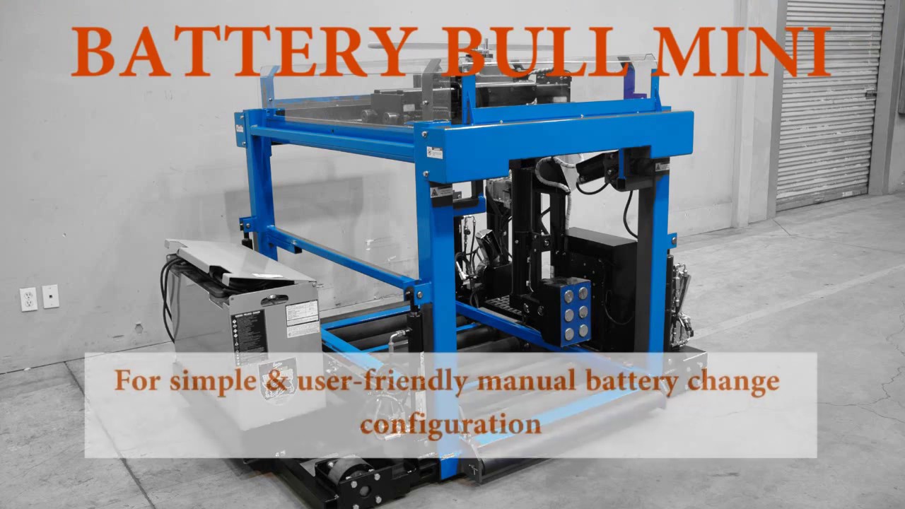 Forklift Battery Change Machine Carney Mini Bull Youtube